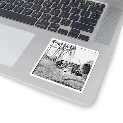 Bermuda Hundred, Va. Officers by Their Quarters Near the Signal Tower (U.S. Civil War) STICKER Vinyl Kiss-Cut Decal - The Sticker Space