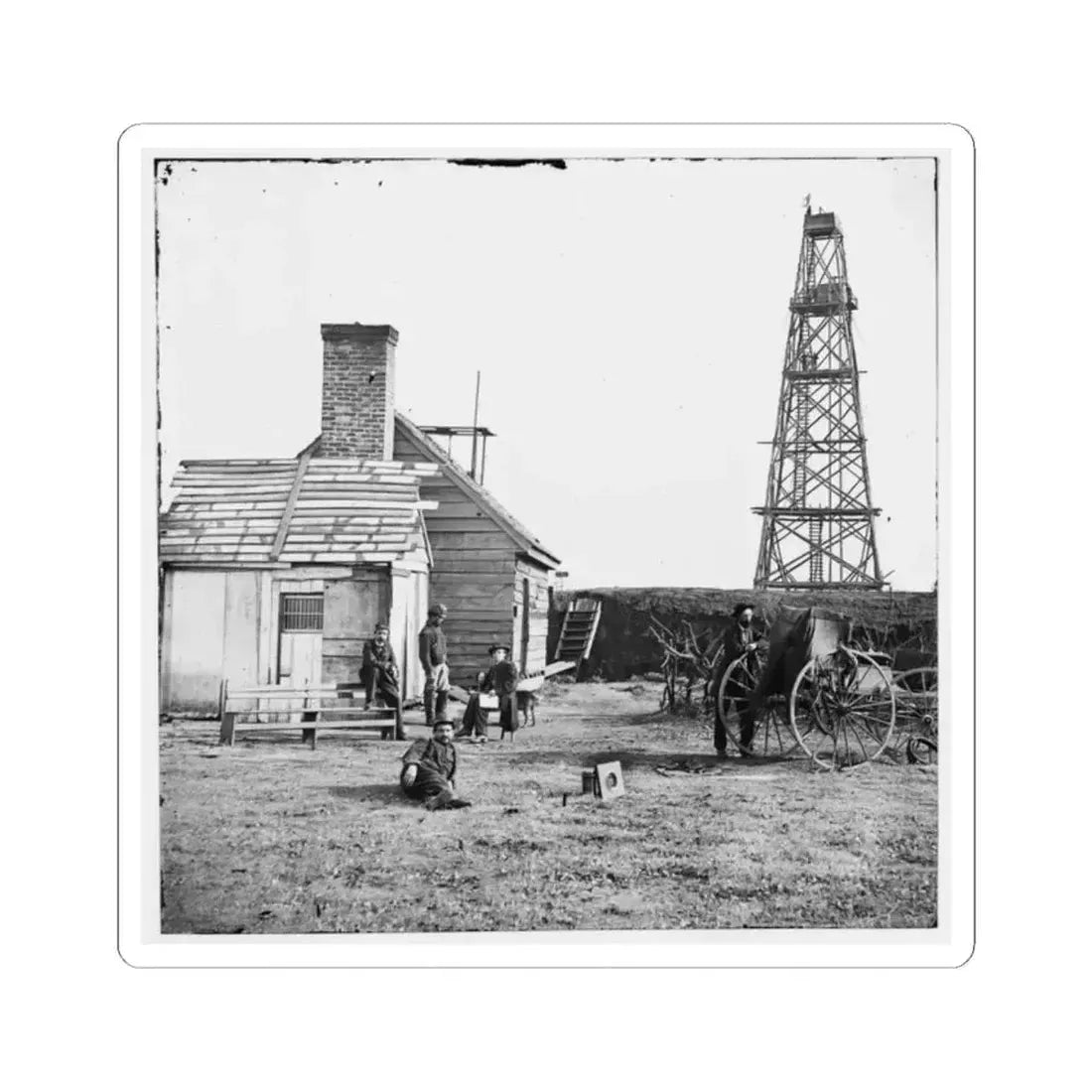 Bermuda Hundred, Va. Photographer at Butler's Signal Tower (U.S. Civil War) STICKER Vinyl Kiss-Cut Decal 2 Inch White - The Sticker Space