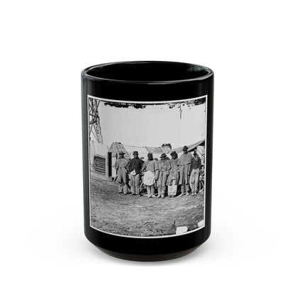 Bermuda Hundred, Va. African-American Teamsters Near The Signal Tower (U.S. Civil War) Black Coffee Mug-15oz-The Sticker Space