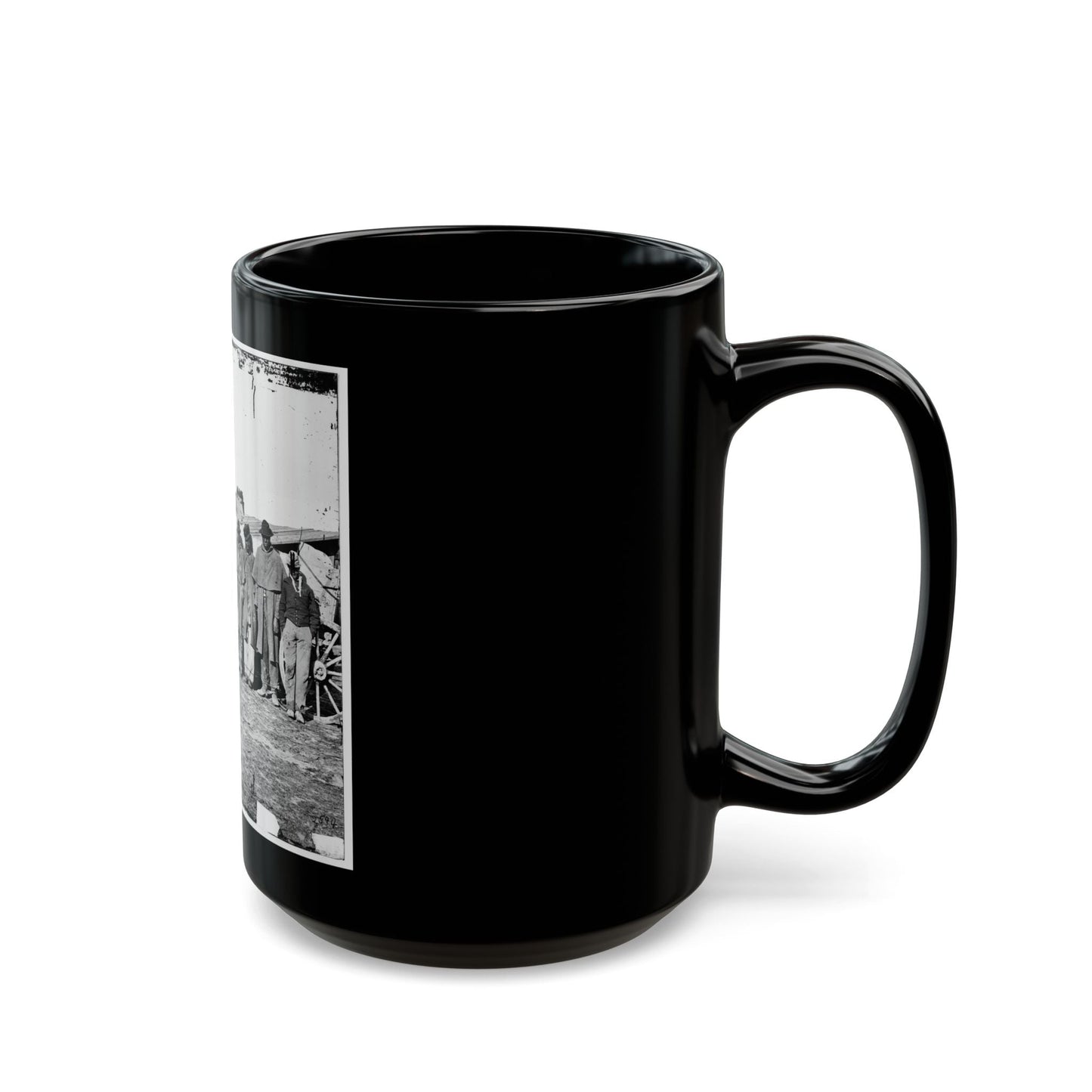 Bermuda Hundred, Va. African-American Teamsters Near The Signal Tower (U.S. Civil War) Black Coffee Mug-The Sticker Space