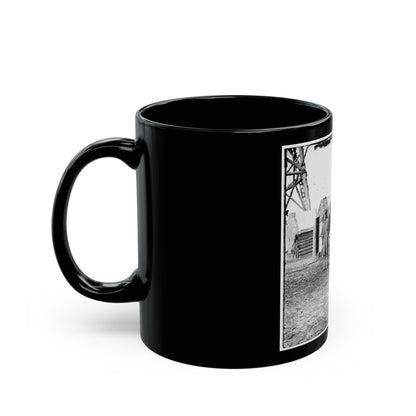 Bermuda Hundred, Va. African-American Teamsters Near The Signal Tower (U.S. Civil War) Black Coffee Mug-The Sticker Space