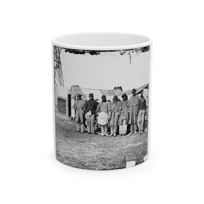 Bermuda Hundred, Va. African-American Teamsters Near The Signal Tower (U.S. Civil War) White Coffee Mug-11oz-The Sticker Space