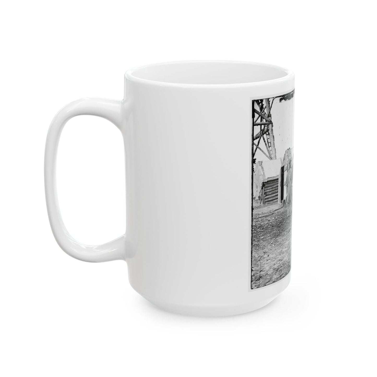 Bermuda Hundred, Va. African-American Teamsters Near The Signal Tower (U.S. Civil War) White Coffee Mug-The Sticker Space