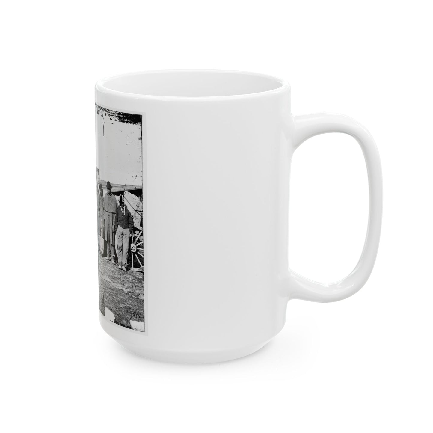 Bermuda Hundred, Va. African-American Teamsters Near The Signal Tower (U.S. Civil War) White Coffee Mug-The Sticker Space