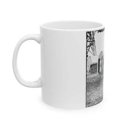 Bermuda Hundred, Va. African-American Teamsters Near The Signal Tower (U.S. Civil War) White Coffee Mug-The Sticker Space