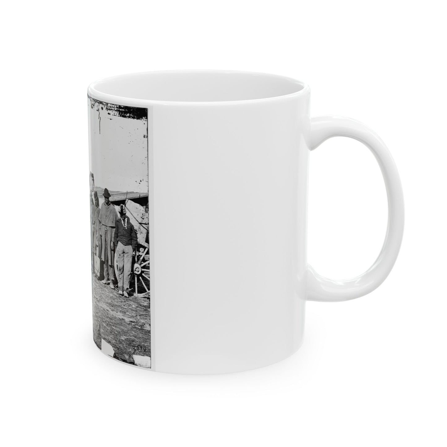 Bermuda Hundred, Va. African-American Teamsters Near The Signal Tower (U.S. Civil War) White Coffee Mug-The Sticker Space