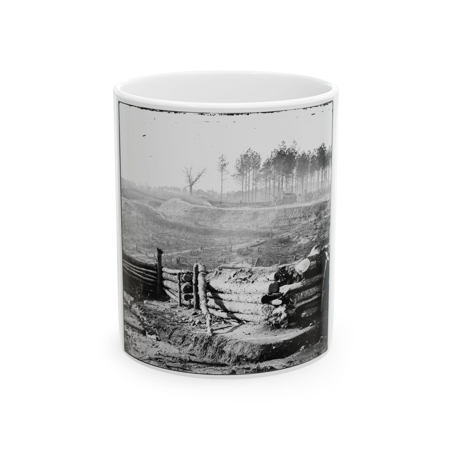 Bermuda Hundred, Va. Federal Earthworks On Left Of The Line, Near Point Of Rocks (U.S. Civil War) White Coffee Mug