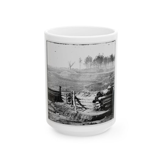 Bermuda Hundred, Va. Federal Earthworks On Left Of The Line, Near Point Of Rocks (U.S. Civil War) White Coffee Mug