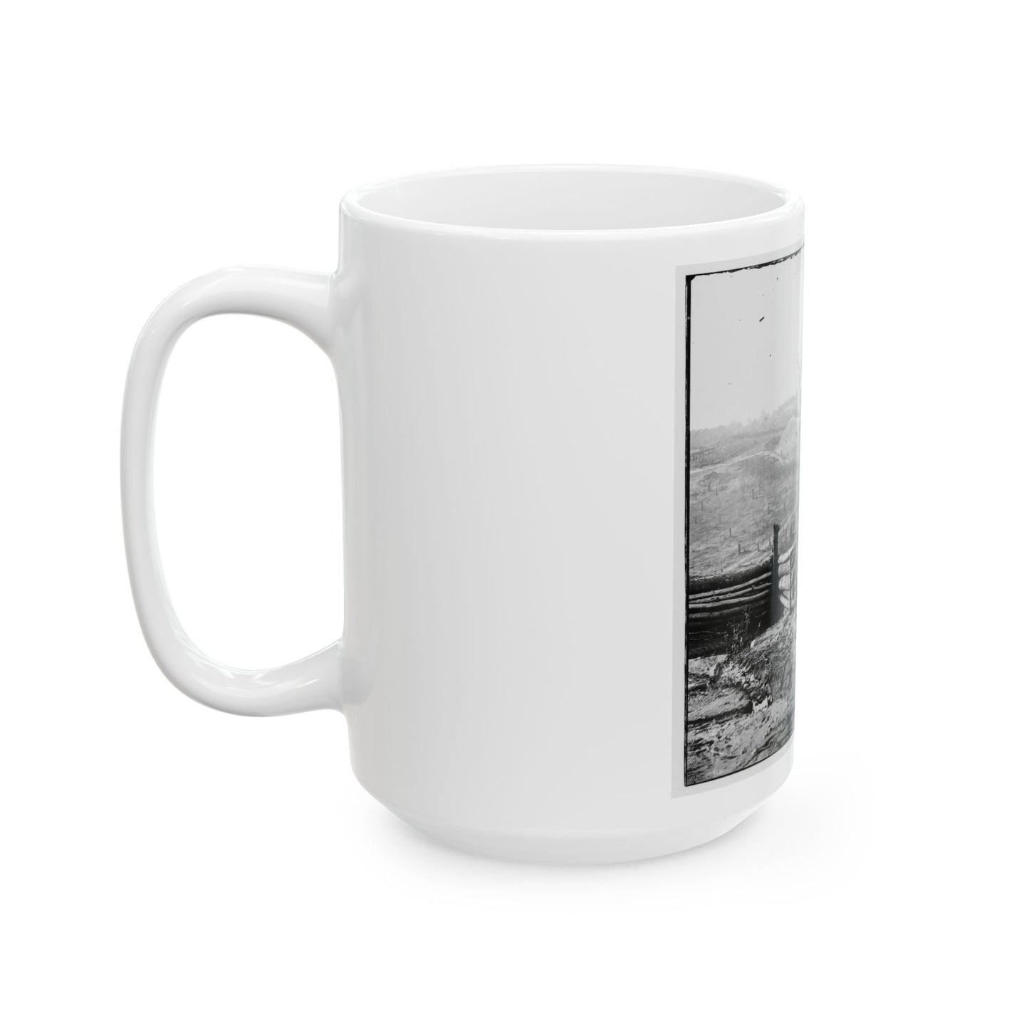 Bermuda Hundred, Va. Federal Earthworks On Left Of The Line, Near Point Of Rocks (U.S. Civil War) White Coffee Mug