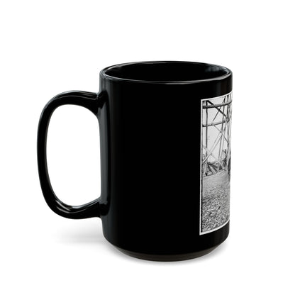 Bermuda Hundred, Va. Officers By Their Quarters Near The Signal Tower (U.S. Civil War) Black Coffee Mug