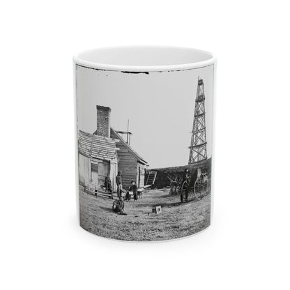 Bermuda Hundred, Va. Photographer At Butler's Signal Tower (U.S. Civil War) White Coffee Mug-11oz-The Sticker Space