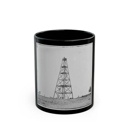 Bermuda Hundred, Va. Signal Tower On Left Of The Line Near The Appomattox River (U.S. Civil War) Black Coffee Mug