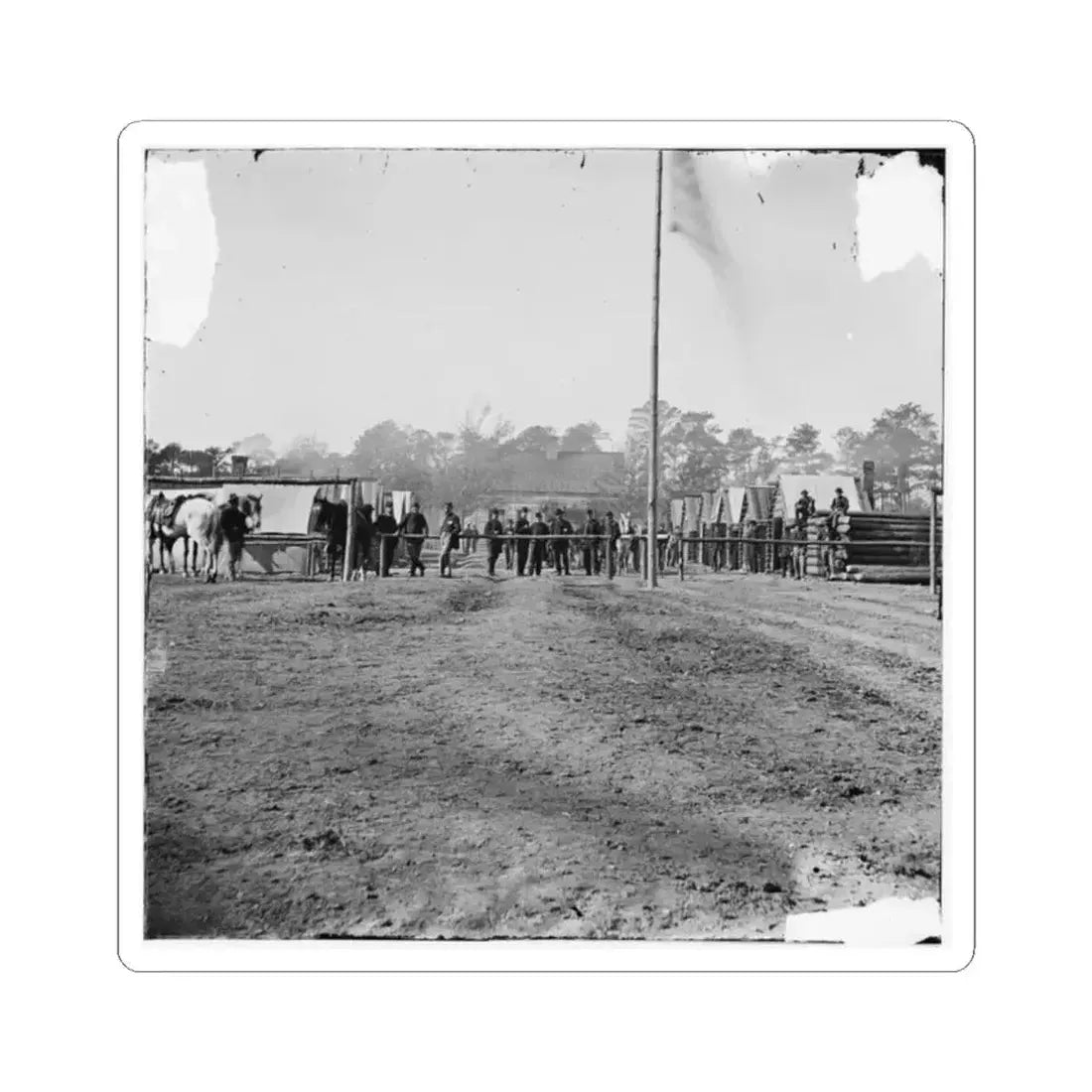 Bermuda Hundred, Virginia. Gen. Butler's Staff Officers Quarters (U.S. Civil War) STICKER Vinyl Kiss-Cut Decal 2 Inch White - The Sticker Space