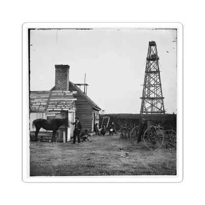 Bermuda Hundred, Virginia. Photographer at Butler's Signal Tower (U.S. Civil War) STICKER Vinyl Kiss-Cut Decal 2 Inch White - The Sticker Space