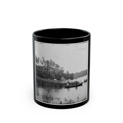 Bermuda Hundred, Virginia. Fishing On The James River (U.S. Civil War) Black Coffee Mug