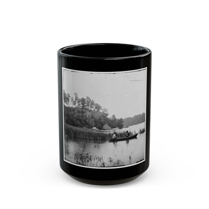 Bermuda Hundred, Virginia. Fishing On The James River (U.S. Civil War) Black Coffee Mug