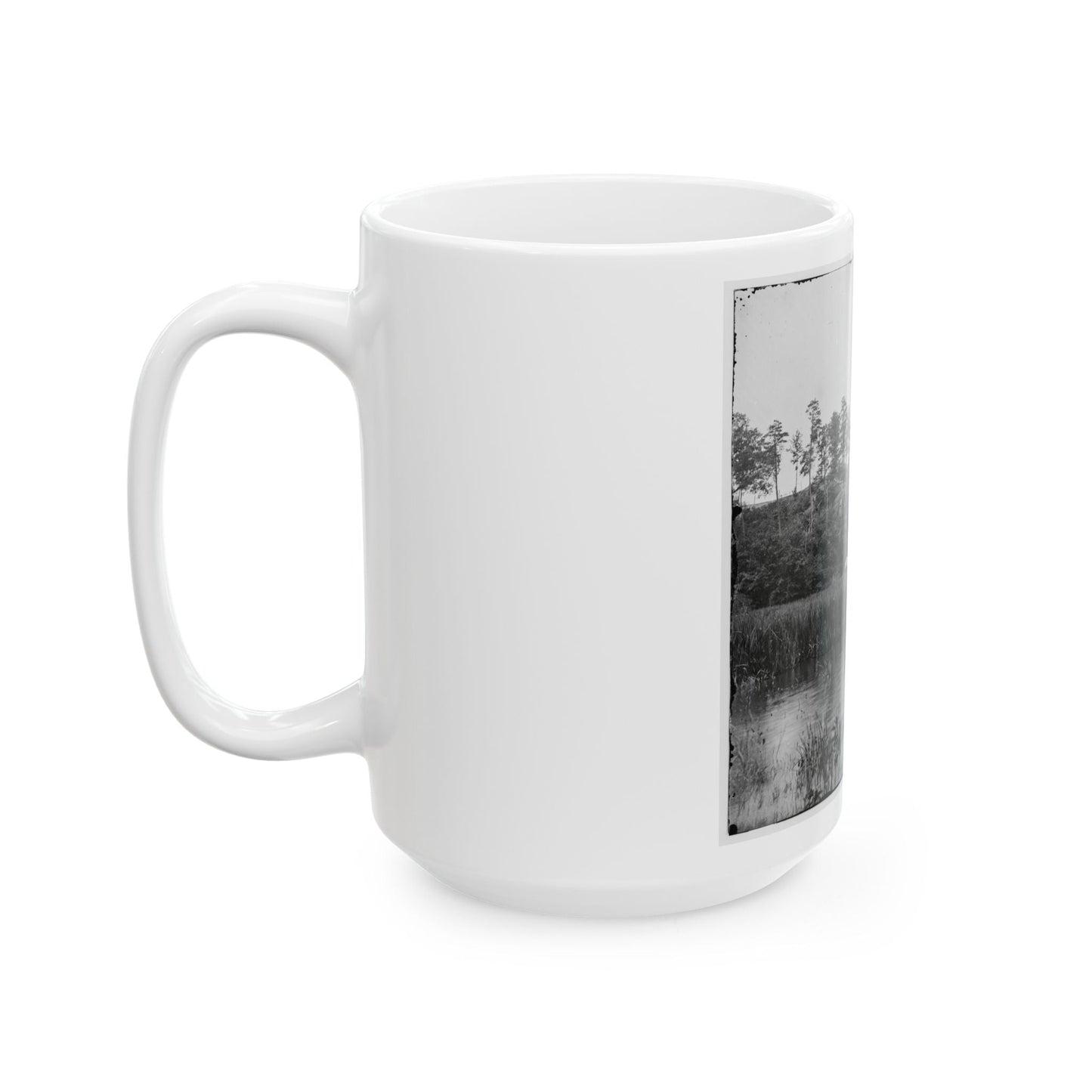 Bermuda Hundred, Virginia. Fishing On The James River (U.S. Civil War) White Coffee Mug