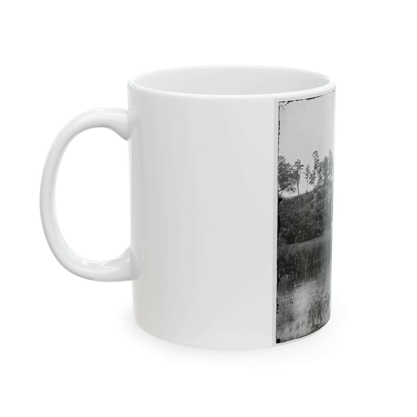 Bermuda Hundred, Virginia. Fishing On The James River (U.S. Civil War) White Coffee Mug