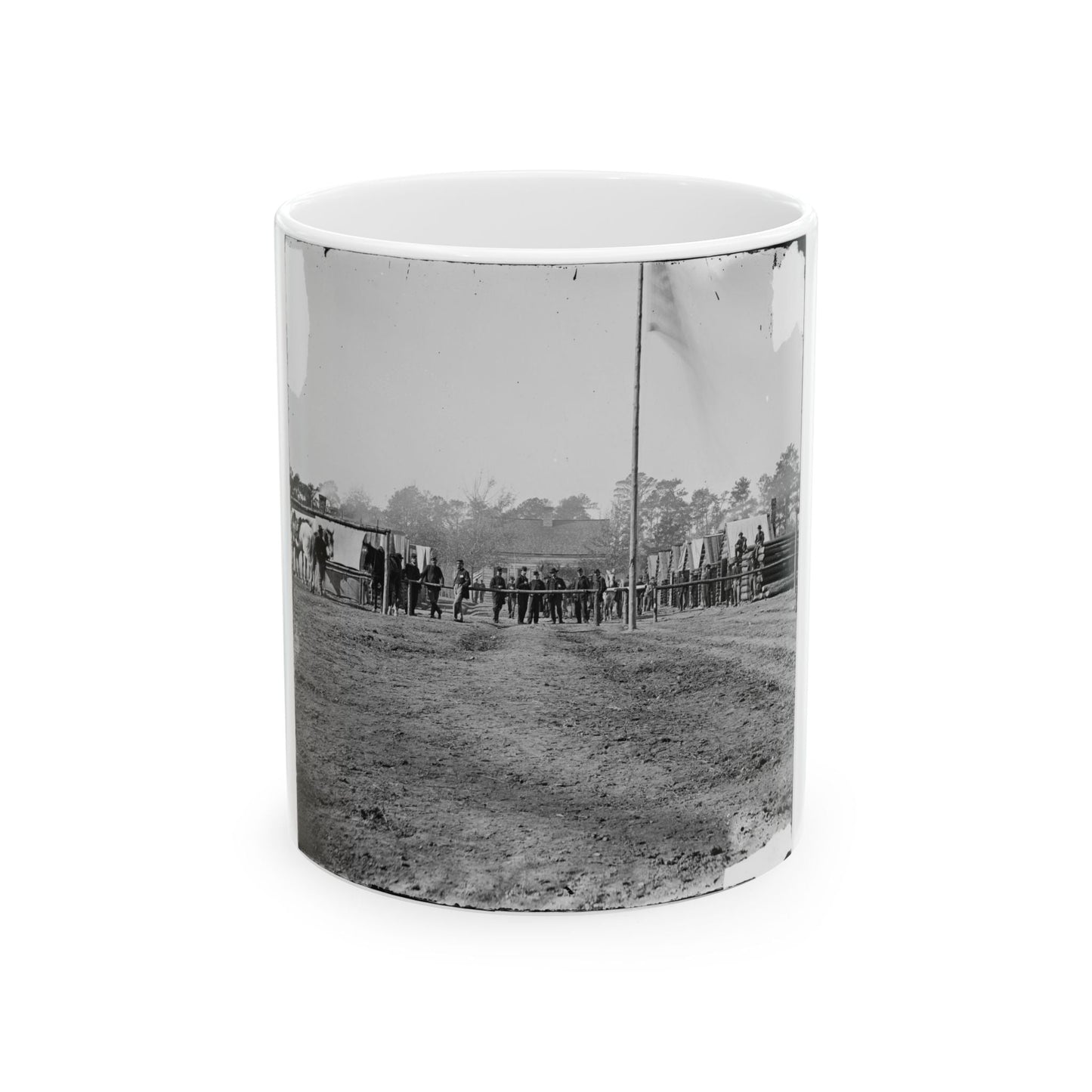 Bermuda Hundred, Virginia. Gen. Butler's Staff Officers Quarters (U.S. Civil War) White Coffee Mug-11oz-The Sticker Space