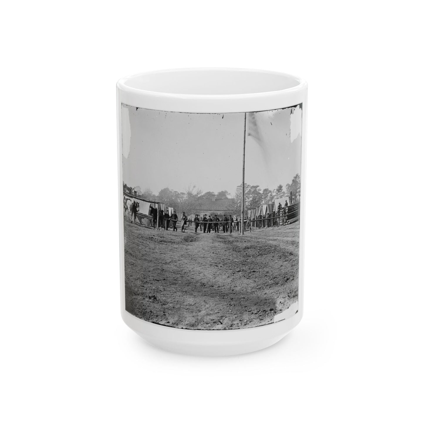 Bermuda Hundred, Virginia. Gen. Butler's Staff Officers Quarters (U.S. Civil War) White Coffee Mug-15oz-The Sticker Space