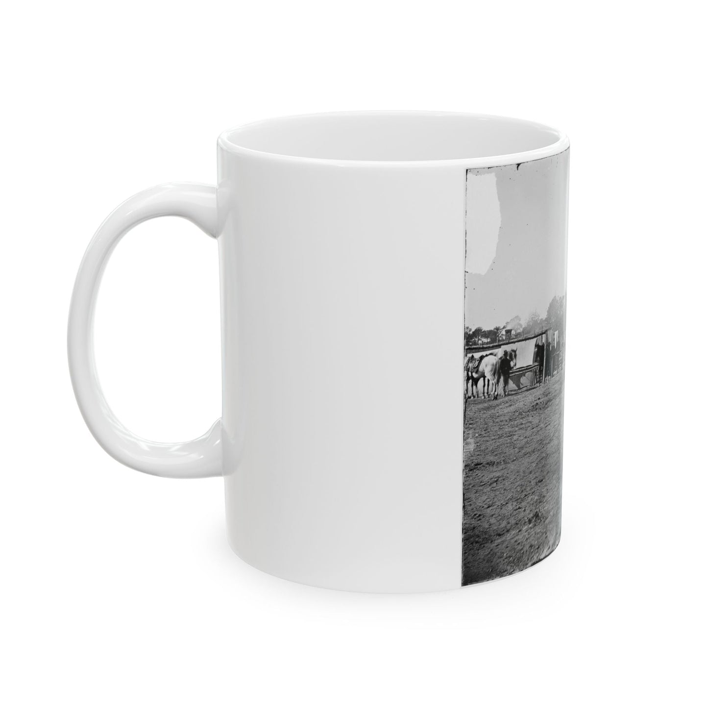 Bermuda Hundred, Virginia. Gen. Butler's Staff Officers Quarters (U.S. Civil War) White Coffee Mug-The Sticker Space