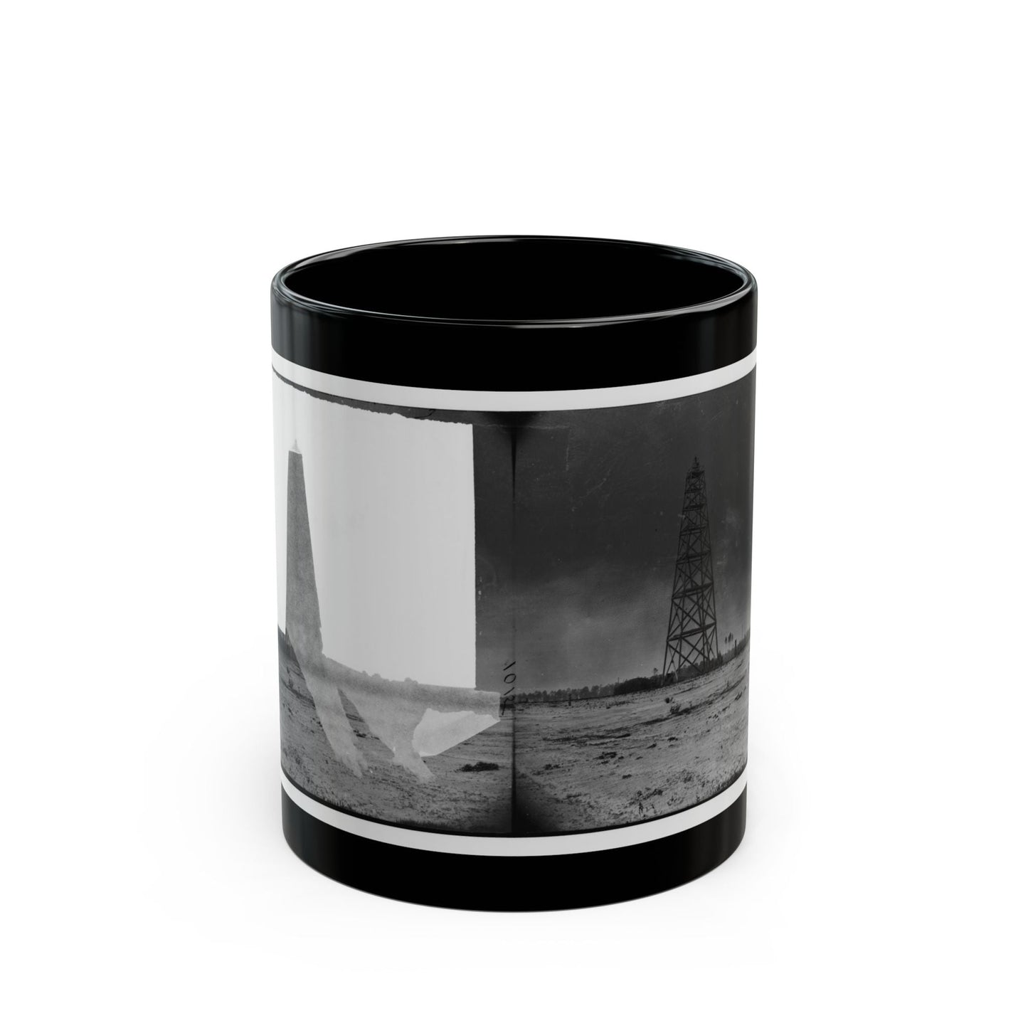 Bermuda Hundred, Virginia. Lookout Tower On Left Of Bermuda Hundred Line (U.S. Civil War) Black Coffee Mug