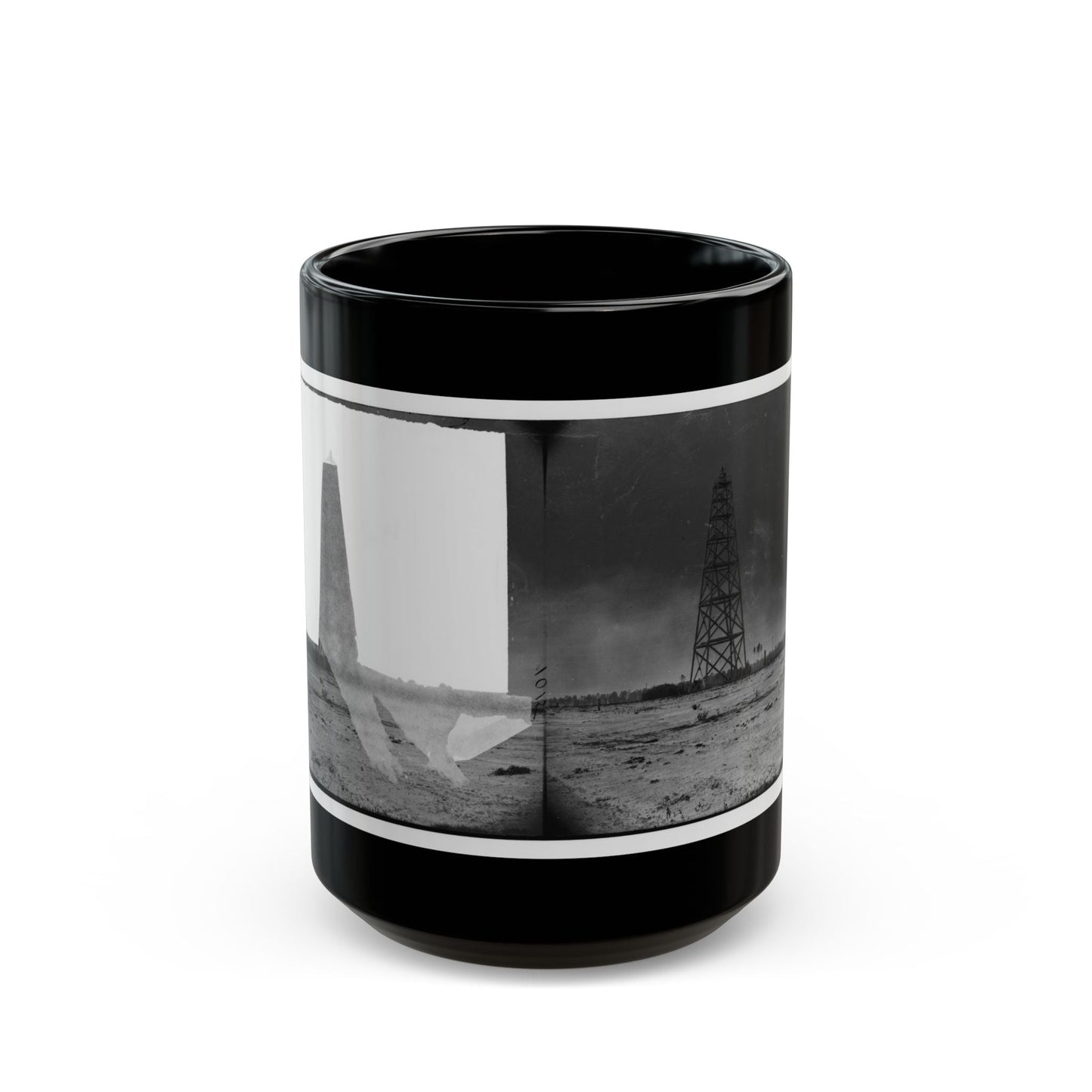 Bermuda Hundred, Virginia. Lookout Tower On Left Of Bermuda Hundred Line (U.S. Civil War) Black Coffee Mug