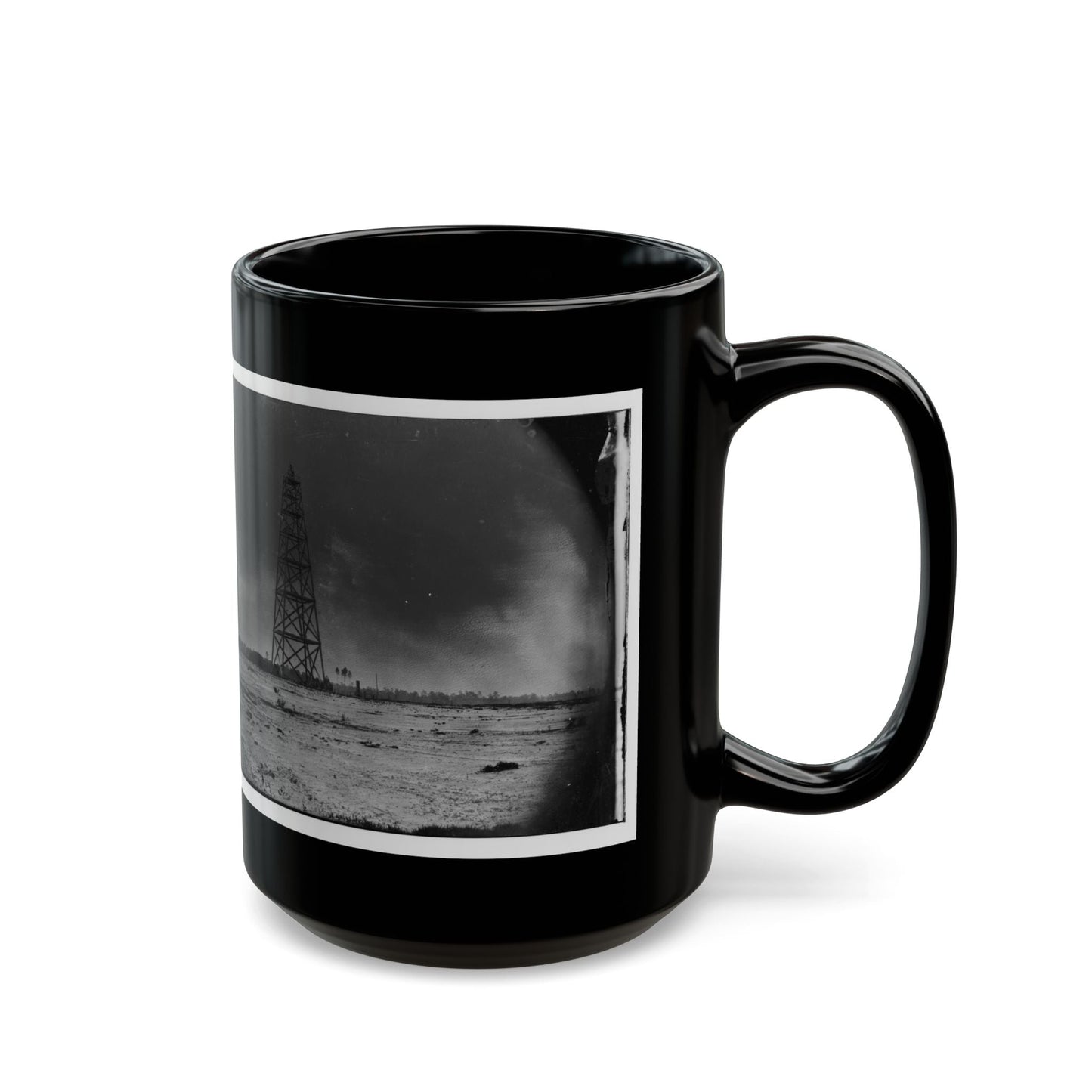 Bermuda Hundred, Virginia. Lookout Tower On Left Of Bermuda Hundred Line (U.S. Civil War) Black Coffee Mug