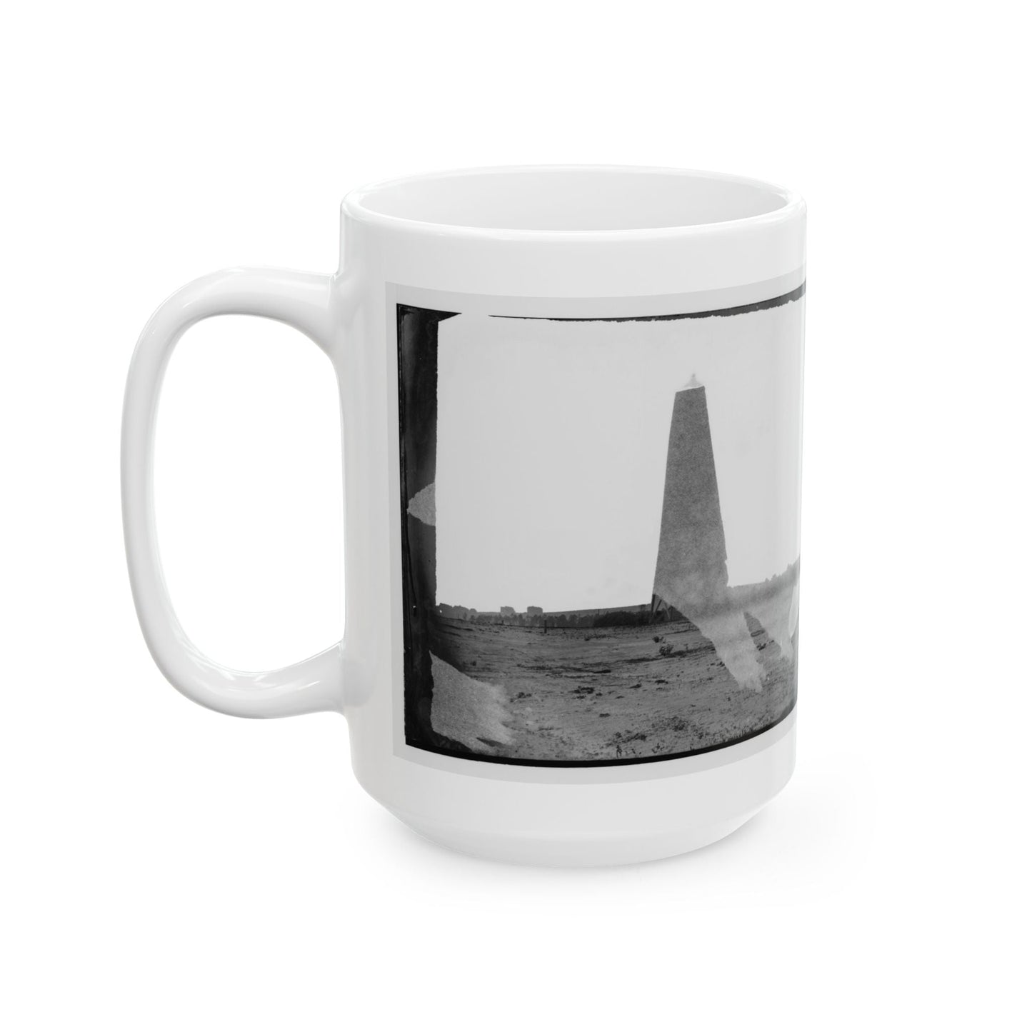 Bermuda Hundred, Virginia. Lookout Tower On Left Of Bermuda Hundred Line (U.S. Civil War) White Coffee Mug