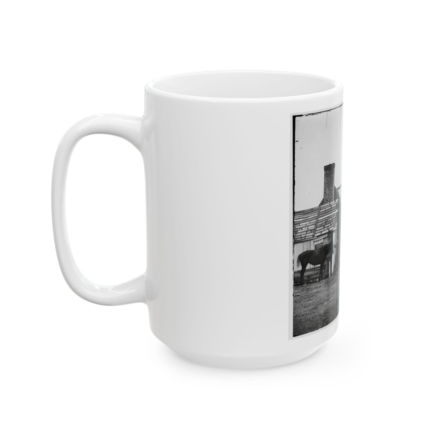 Bermuda Hundred, Virginia. Photographer At Butler's Signal Tower (U.S. Civil War) White Coffee Mug-The Sticker Space