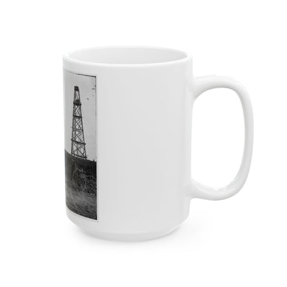 Bermuda Hundred, Virginia. Photographer At Butler's Signal Tower (U.S. Civil War) White Coffee Mug-The Sticker Space