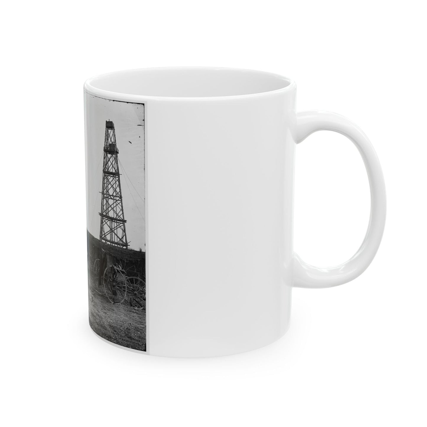 Bermuda Hundred, Virginia. Photographer At Butler's Signal Tower (U.S. Civil War) White Coffee Mug-The Sticker Space