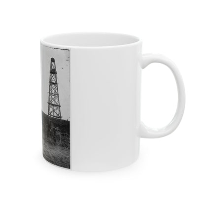 Bermuda Hundred, Virginia. Photographer At Butler's Signal Tower (U.S. Civil War) White Coffee Mug-The Sticker Space