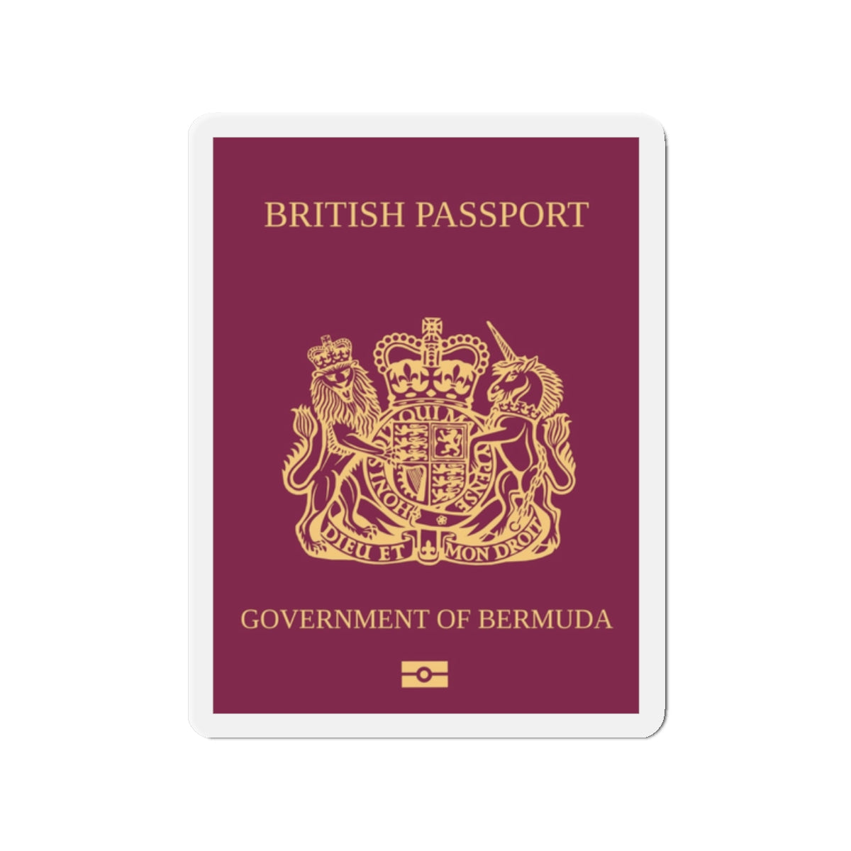 Bermuda Passport - Die-Cut Magnet-2" x 2"-The Sticker Space