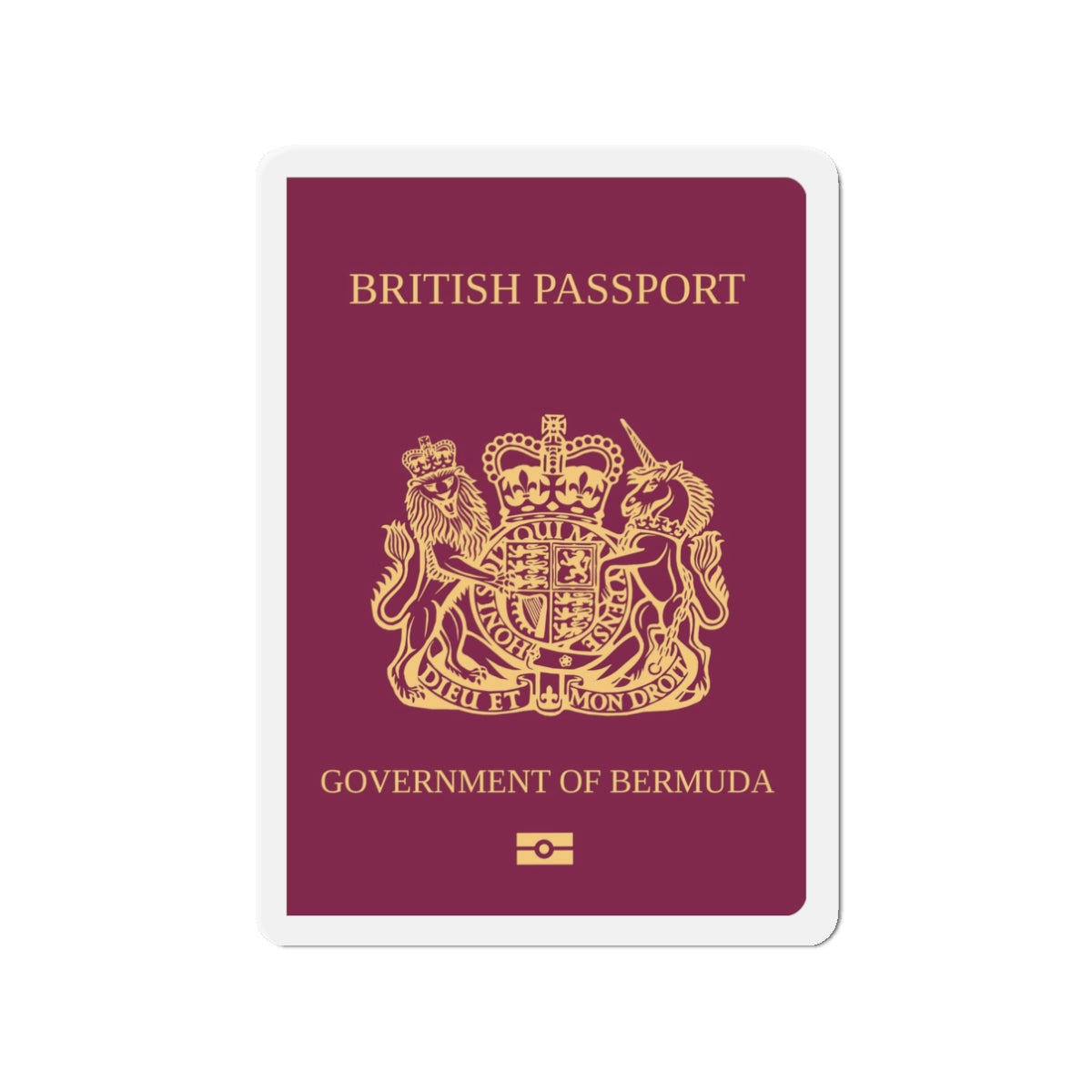 Bermuda Passport - Die-Cut Magnet-3" x 3"-The Sticker Space