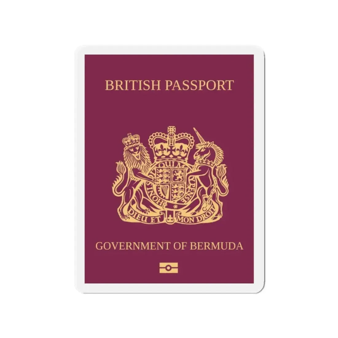 Bermuda Passport - Refrigerator Magnet 2 Inch - The Sticker Space