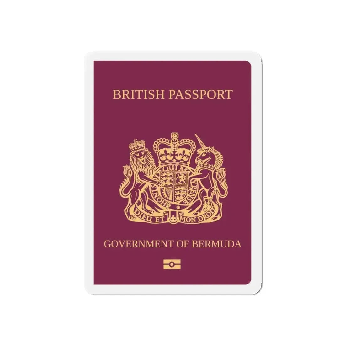 Bermuda Passport - Refrigerator Magnet - The Sticker Space
