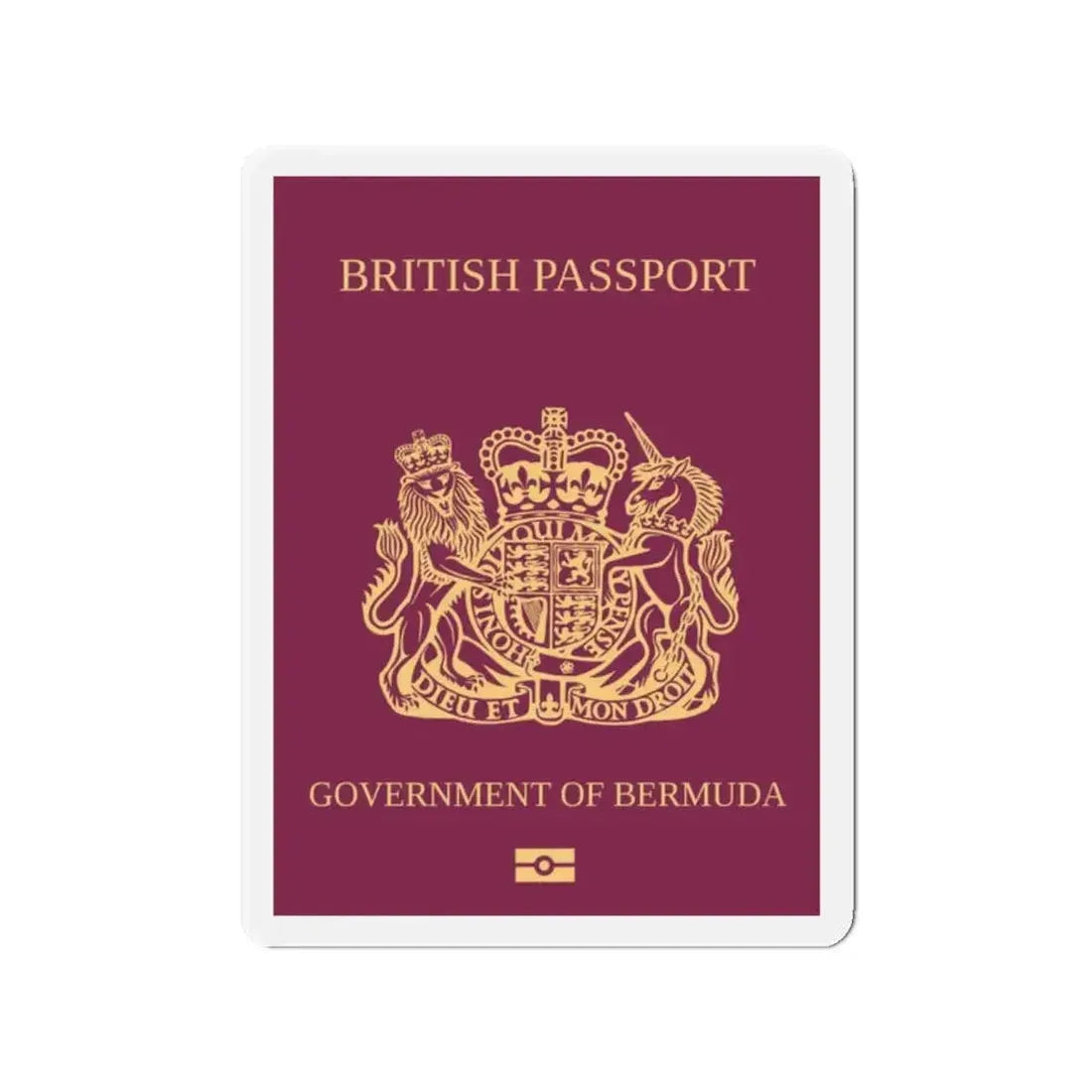 Bermuda Passport - Refrigerator Magnet - The Sticker Space