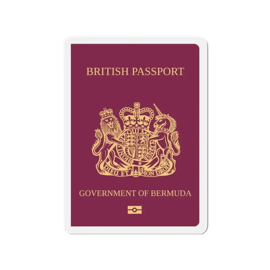 Bermuda Passport - Refrigerator Magnet - The Sticker Space