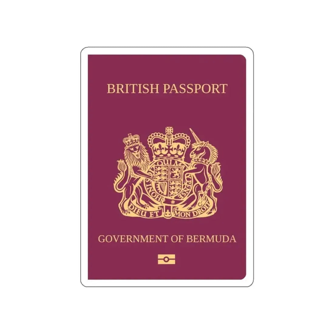Bermuda Passport STICKER Vinyl Die-Cut Decal - The Sticker Space