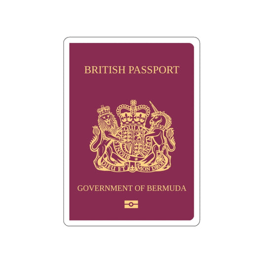 Bermuda Passport STICKER Vinyl Die-Cut Decal-White-The Sticker Space