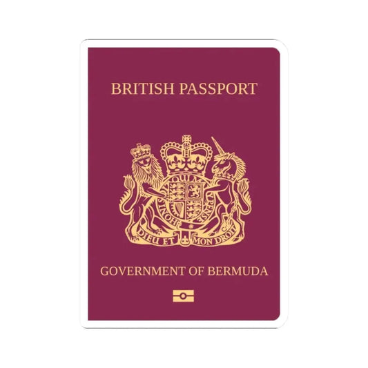 Bermuda Passport - STICKER Vinyl Kiss-Cut Decal 2 Inch White - The Sticker Space