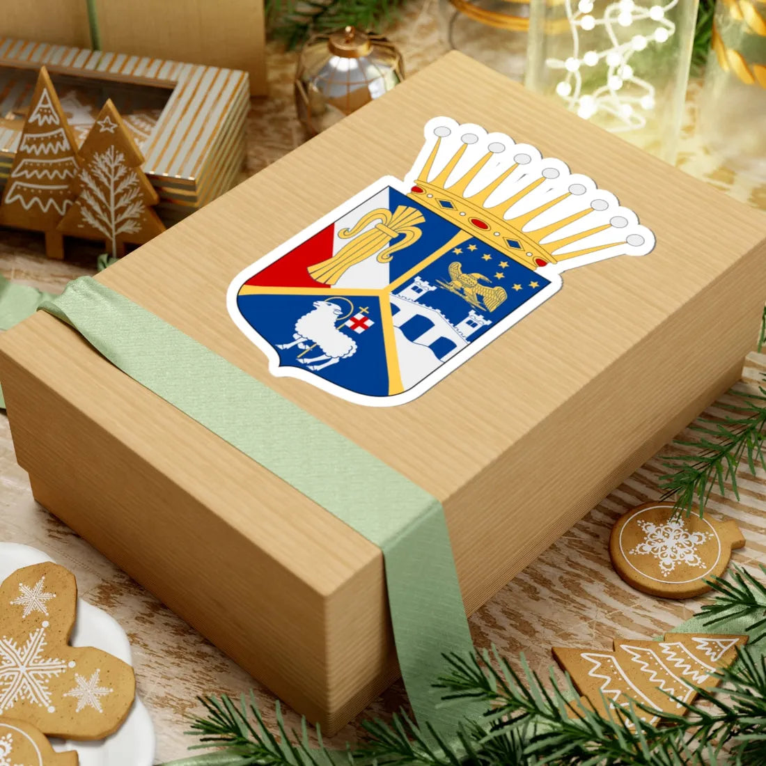 Bernadotte af Wisborg vapen (Sweden) (Coat of Arms) STICKER Vinyl Kiss-Cut Decal - The Sticker Space