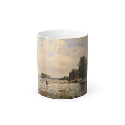 Berndt Lindholm (1841-1914) Coastal View - Oil on Canvas 1882 - Color Changing Mug 11oz-11oz-The Sticker Space