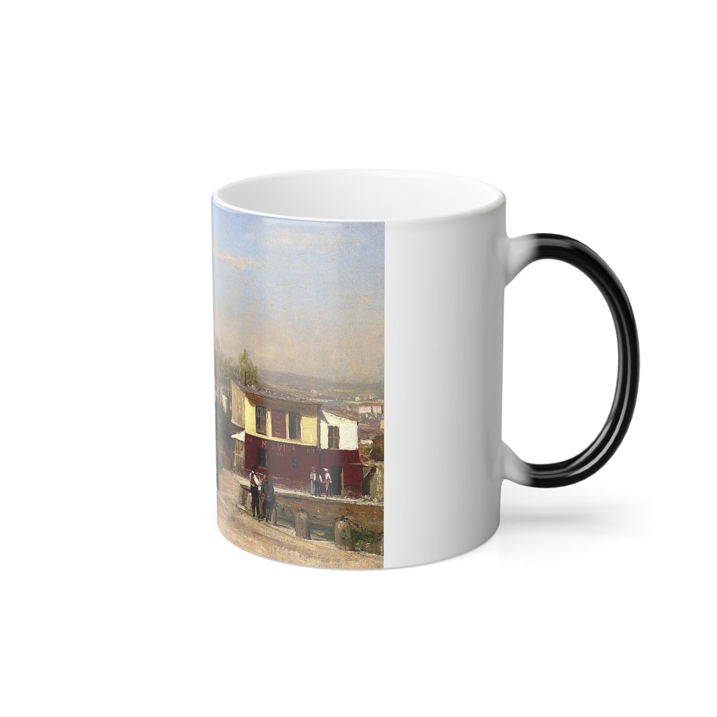 Berndt Lindholm (1841-1914) Montmartre, Paris - Oil on Board 1875 - Color Changing Mug 11oz-11oz-The Sticker Space