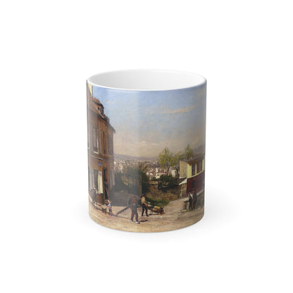 Berndt Lindholm (1841-1914) Montmartre, Paris - Oil on Board 1875 - Color Changing Mug 11oz-11oz-The Sticker Space