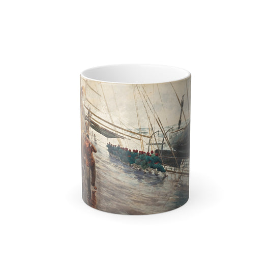 Berndt Lindholm (1841-1914) Ship on a Stormy Sea - Color Changing Mug 11oz-11oz-The Sticker Space