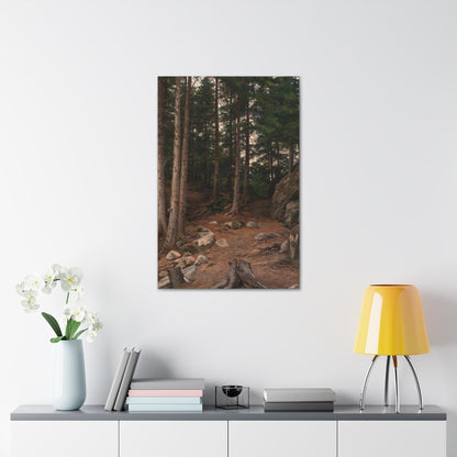 Berndt Lindholm (1841-1914) Sunset in the Forest - Canvas Wall Art-The Sticker Space