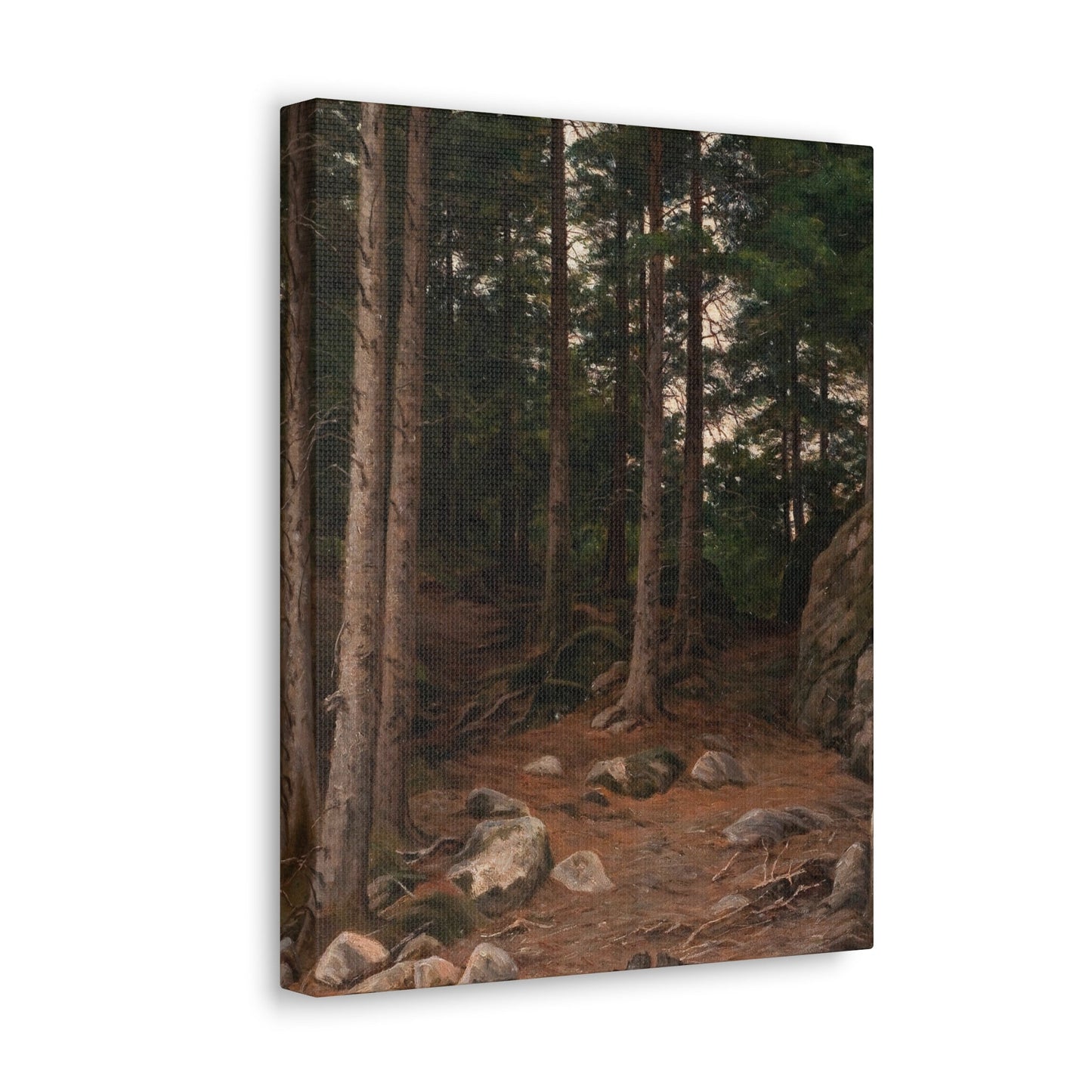 Berndt Lindholm (1841-1914) Sunset in the Forest - Canvas Wall Art-The Sticker Space