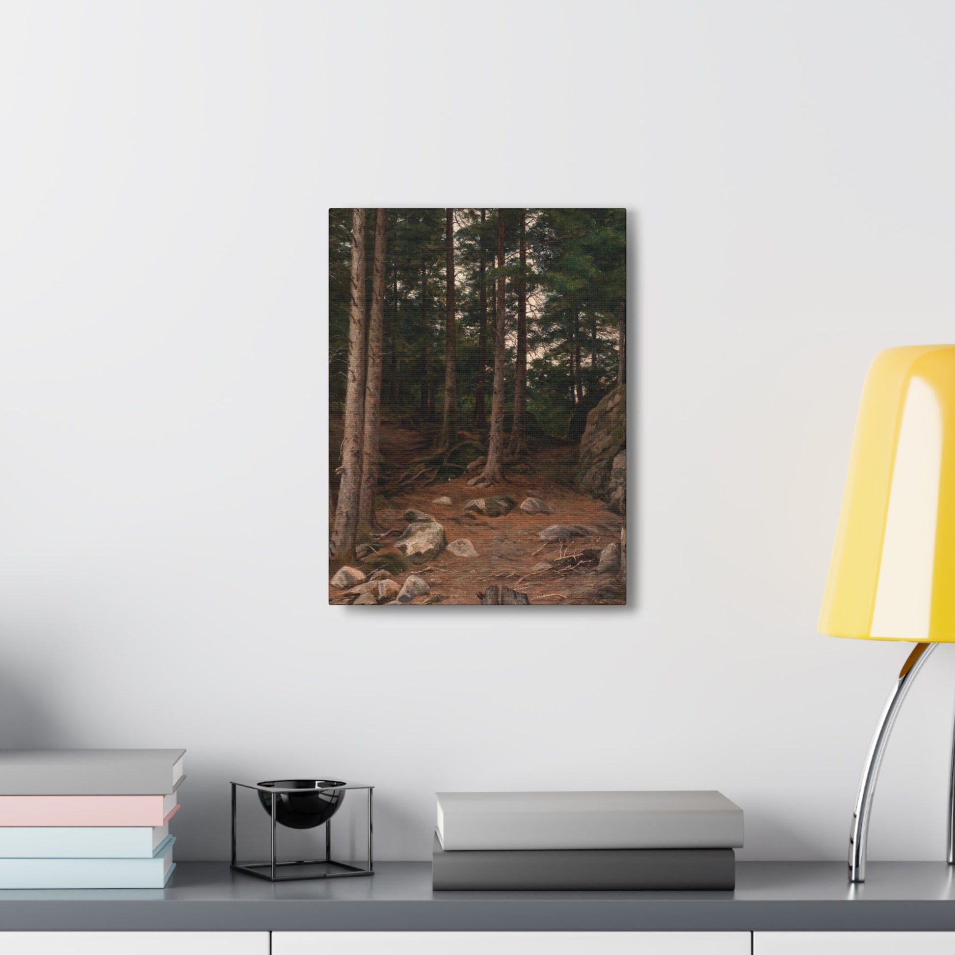 Berndt Lindholm (1841-1914) Sunset in the Forest - Canvas Wall Art-The Sticker Space